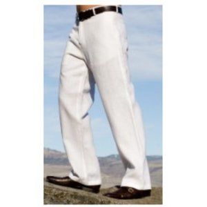 Lord Jeff 3XL 50x32 Mens Linen Casual Wide Leg Lounge Pants in Light Beige